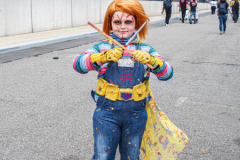 Fans go to the COMCON at the Javits center in Manhattan, NYC after a one year hiatus due to COVID. An estimated 100,000 attendees from all over the US and world have come to adorn their favorite characters and get up-to-date on their favorite COMCON interests. (C) Bianca Otero. October 09, 2021