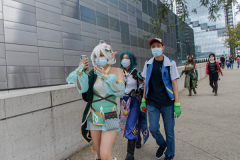 Fans go to the COMCON at the Javits center in Manhattan, NYC after a one year hiatus due to COVID. An estimated 100,000 attendees from all over the US and world have come to adorn their favorite characters and get up-to-date on their favorite COMCON interests. (C) Bianca Otero. October 09, 2021