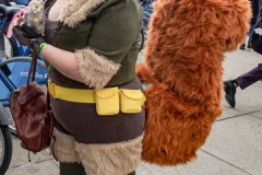 Fans go to the COMCON at the Javits center in Manhattan, NYC after a one year hiatus due to COVID. An estimated 100,000 attendees from all over the US and world have come to adorn their favorite characters and get up-to-date on their favorite COMCON interests. (C) Bianca Otero. October 09, 2021