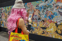 Fans go to the COMCON at the Javits center in Manhattan, NYC after a one year hiatus due to COVID. An estimated 100,000 attendees from all over the US and world have come to adorn their favorite characters and get up-to-date on their favorite COMCON interests. (C) Bianca Otero. October 09, 2021