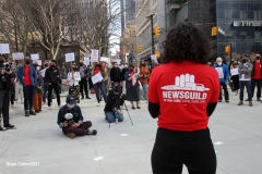 New York- Conde Nast works protest and rally about there contract in lower Manhattan