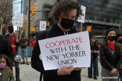 New York- Conde Nast works protest and rally about there contract in lower Manhattan