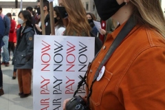 New York- Conde Nast works protest and rally about there contract in lower Manhattan