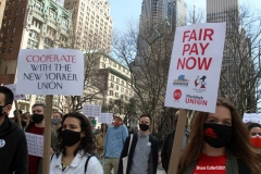 New York- Conde Nast works protest and rally about there contract in lower Manhattan