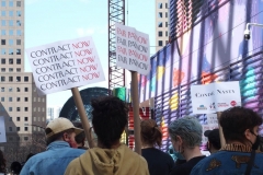New York- Conde Nast works protest and rally about there contract in lower Manhattan