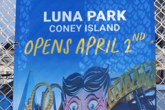 April 2, 2022  New York,  Coney Island Opening Day.for Luna Park Amusement rides Unofficial start to summer, kids and families enjoy the beautiful weather and enjoy the rides