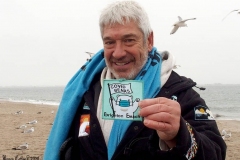 December 20,2020    Coney Island Polar Bears go for their weekly swim. Snow covers the sand because of the snow storm that happened a few days before the swim. The outdoor temperature was 37 degrees and the water temperature is 52 degrees.