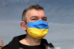 March 19, 2022  New York,  Coney Island
 Hands off Ukraine! /???? ????? ?? ???????!
 LGBTIQ  Russian - Speaking Americans group sponsored a march against Russia on the Coney Island Boardwalk." we are going to march in solidarity with Ukraine. We are going to show our position on the matter as a Ukrainian and Russian-speaking diaspora in New York. Today we are all Ukrainians. Glory to Ukraine!"