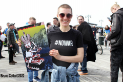 March 19, 2022  New York,  Coney Island
 Hands off Ukraine! /???? ????? ?? ???????!
 LGBTIQ  Russian - Speaking Americans group sponsored a march against Russia on the Coney Island Boardwalk." we are going to march in solidarity with Ukraine. We are going to show our position on the matter as a Ukrainian and Russian-speaking diaspora in New York. Today we are all Ukrainians. Glory to Ukraine!"