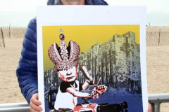 March 19, 2022  New York,  Coney Island
 Hands off Ukraine! /???? ????? ?? ???????!
 LGBTIQ  Russian - Speaking Americans group sponsored a march against Russia on the Coney Island Boardwalk." we are going to march in solidarity with Ukraine. We are going to show our position on the matter as a Ukrainian and Russian-speaking diaspora in New York. Today we are all Ukrainians. Glory to Ukraine!"