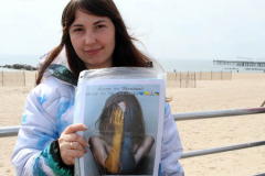 March 19, 2022  New York,  Coney Island
 Hands off Ukraine! /???? ????? ?? ???????!
 LGBTIQ  Russian - Speaking Americans group sponsored a march against Russia on the Coney Island Boardwalk." we are going to march in solidarity with Ukraine. We are going to show our position on the matter as a Ukrainian and Russian-speaking diaspora in New York. Today we are all Ukrainians. Glory to Ukraine!"