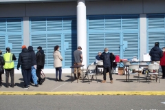 New York-  Pop up Covid Vaccine site set up in  the Brooklyn Cyclones minor league Baseball stadium parking lot in Coney Island.
Eligible New Yorkers received the Johnson and Johnson vaccine.The site was run by Walgreens pharmacy and you could have wither walked in to receive the vaccine or use the drive thru.