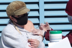 New York-  Pop up Covid Vaccine site set up in  the Brooklyn Cyclones minor league Baseball stadium parking lot in Coney Island.
Eligible New Yorkers received the Johnson and Johnson vaccine.The site was run by Walgreens pharmacy and you could have wither walked in to receive the vaccine or use the drive thru.