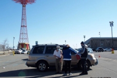 New York-  Pop up Covid Vaccine site set up in  the Brooklyn Cyclones minor league Baseball stadium parking lot in Coney Island.
Eligible New Yorkers received the Johnson and Johnson vaccine.The site was run by Walgreens pharmacy and you could have wither walked in to receive the vaccine or use the drive thru.