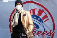 Yankees great Mariano Rivera at Yankee Stadium today as the site opened up as a Covid Vaccine Mega Site.