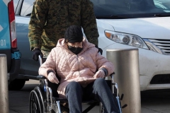 The National Guard at Yankee Stadium today helping people sign up as the site opened up as a Covid Vaccine Mega Site.