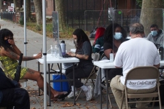 Covid pop up testing center sets up in one of the Brooklyn neighborhoods that has a rising number of positive Covid patients . N.Y.C. Health and Hospitals sends out teams to test residents in the neighborhoods to try and curb the spread of Covid. Text "Covid Test" to 855-48 for locations. They are located for this week Monday to Friday 10am -5pm at Avenue V and Brown Street near the Herman Dolgin Park.
