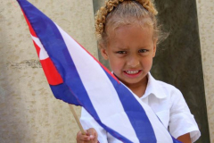 Cuban Americans Rally in front of the United Nations building in New York City. Protestors cover themselves in blood to protest the Human rights violations on the cuban people.