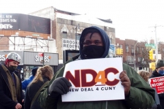 New York- Professional Staff Congress (PSC) had a Rally and March to protest the City University
of New York's budget process.  P.S.C.union president Barbara Bowen spoke at the rally as well as New York City politicians.