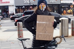 New York- Professional Staff Congress (PSC) had a Rally and March to protest the City University
of New York's budget process.  P.S.C.union president Barbara Bowen spoke at the rally as well as New York City politicians.