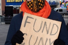 New York- Professional Staff Congress (PSC) had a Rally and March to protest the City University
of New York's budget process.  P.S.C.union president Barbara Bowen spoke at the rally as well as New York City politicians.