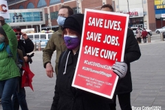 New York- Professional Staff Congress (PSC) had a Rally and March to protest the City University
of New York's budget process.  P.S.C.union president Barbara Bowen spoke at the rally as well as New York City politicians.