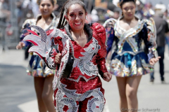 Dancers performing all manner of dance and dressed in all kinds of costumes participate in the 16th annual New York Dance Parade in Manhattan NY on May 21, 2022. The annual parade made its return after being cancelled due to the COVID-19 pandemic with the theme of "Back to the Streets." (Photo by Andrew Schwartz)