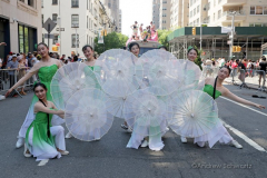 Dancers performing all manner of dance and dressed in all kinds of costumes participate in the 16th annual New York Dance Parade in Manhattan NY on May 21, 2022. The annual parade made its return after being cancelled due to the COVID-19 pandemic with the theme of "Back to the Streets." (Photo by Andrew Schwartz)
