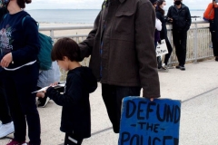 NEW YORK - Daunte Wright march on the Far Rockaway Boardwalk. Members of the Community march on the Boardwalk to protest the shooting and Killing of Daunte Wright.
