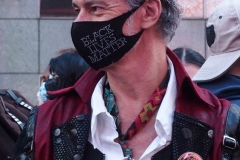 Day of The Dead and Black Lives Matters participants march through Times Square.