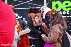Day of The Dead and Black Lives Matters participants march through Times Square.