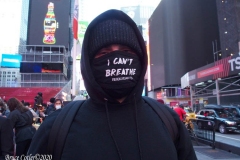 Day of The Dead and Black Lives Matters participants march through Times Square.