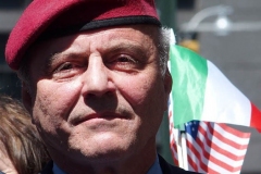 Mayoral candidate Curtis Sliwa at an Italian-American community group demonstration in Columbus Circle in New York on May 12, 2021 in support of Italian Heritage and Columbus Day.