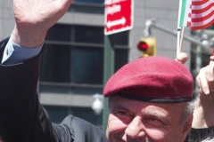 Mayoral candidate Curtis Sliwa at an Italian-American community group demonstration in Columbus Circle in New York on May 12, 2021 in support of Italian Heritage and Columbus Day.