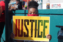 George Floyd verdict rally held in front of his statue in Brooklyn N.Y. The Reverend Al Sharpton's daughters Ashley and Dominque
were there when the judge announced the sentence of 22 and half years for Derrick Chauvin in George Floyd's murder.