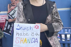 Angry LGBTQ protesters and their supporters hold a demonstration outside of Chelsea Piers in NYC, to protest Ron DeSantis's appearance at the Tikvah Funds Jewish Leadership Conference. Chelsea Piers has a long gay rights history and the fact that June is Pride Month is further agitating protesters. DeSantis has recently signed the "Don't Say Gay"bill...
Photo By Diane L. Cohen