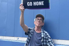 Angry LGBTQ protesters and their supporters hold a demonstration outside of Chelsea Piers in NYC, to protest Ron DeSantis's appearance at the Tikvah Funds Jewish Leadership Conference. Chelsea Piers has a long gay rights history and the fact that June is Pride Month is further agitating protesters. DeSantis has recently signed the "Don't Say Gay"bill...
Photo By Diane L. Cohen