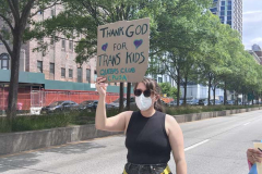 Angry LGBTQ protesters and their supporters hold a demonstration outside of Chelsea Piers in NYC, to protest Ron DeSantis's appearance at the Tikvah Funds Jewish Leadership Conference. Chelsea Piers has a long gay rights history and the fact that June is Pride Month is further agitating protesters. DeSantis has recently signed the "Don't Say Gay"bill...
Photo By Diane L. Cohen