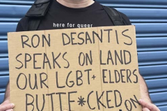 Angry LGBTQ protesters and their supporters hold a demonstration outside of Chelsea Piers in NYC, to protest Ron DeSantis's appearance at the Tikvah Funds Jewish Leadership Conference. Chelsea Piers has a long gay rights history and the fact that June is Pride Month is further agitating protesters. DeSantis has recently signed the "Don't Say Gay"bill...
Photo By Diane L. Cohen