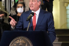 Bill de Blasio thanks his staff on his final day as Mayor, New York, USA - 30 Dec 2021