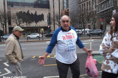 December30, 2021  New York , New York City  Mayor Bill de Blasio and First Lady McCray  commemorate their final day at City Hall. Anti Vaxxers protest outside of City Hall
