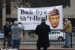 December30, 2021  New York , New York City  Mayor Bill de Blasio and First Lady McCray  commemorate their final day at City Hall. Anti Vaxxers protest outside of City Hall