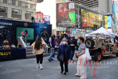 Navy Dive Tank in Times Square for Fleet Week.
