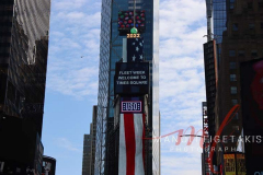 Navy Dive Tank in Times Square for Fleet Week.