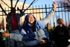 Fans of DMX is overcome with grief at the late rapper's fueral procession in Brooklyn, New York on Sunday, April 25th.