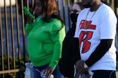 A fan wears a Ruff Ryders shirt at DMX's funeral at Christian Cultural Center.