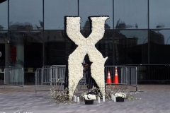 NEW YORK - Memorial held for Rapper  Earl Simmons known as "DMX". He was a Rapper , Songwriter and Actor He died on April 9, 2021
The memorial was held at the Barclays Center
in Brooklyn. Fans stand outside the Barclays Center to show support his Motorcycle group called the "Rough Riders" escorted his casket
from Yonkers N.Y. to the Barclays Center while a Monster truck carried it on the back of the vehicle.
