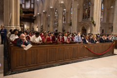 Cardinal Timothy Dolan celebrates Mass with  nearly 2,000 graduating Catholic High School seniors at St. Patrick’s Cathedral in New York, New York, on May 18, 2022. (Photo by Gabriele Holtermann/Sipa USA)
