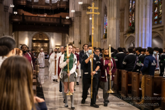 Graduating Catholic High School seniors open mass with Cardinal Timothy Dolan at St. Patrick’s Cathedral in New York, New York, on May 18, 2022. (Photo by Gabriele Holtermann/Sipa USA)