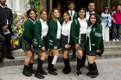 Catholic High School seniors leave mass with Cardinal Timothy Dolan at St. Patrick’s Cathedral in New York, New York, on May 18, 2022. (Photo by Gabriele Holtermann/Sipa USA)